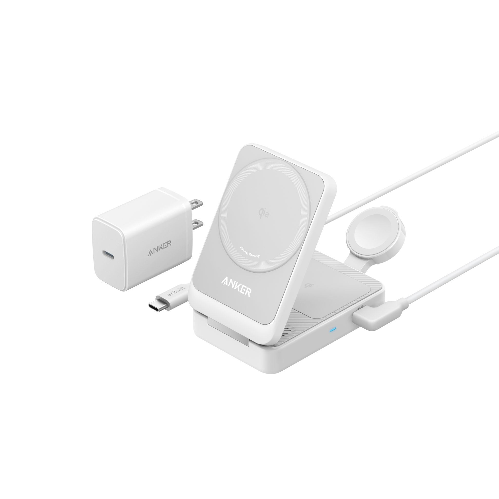 Đế Sạc Không Dây Từ Tính 3-in-1 Qi2 ANKER MagGo B2557 15W (MFi certified, Wireless PowerIQ™, Kèm củ sạc 40W và cáp sạc C to C) - Ảnh 1