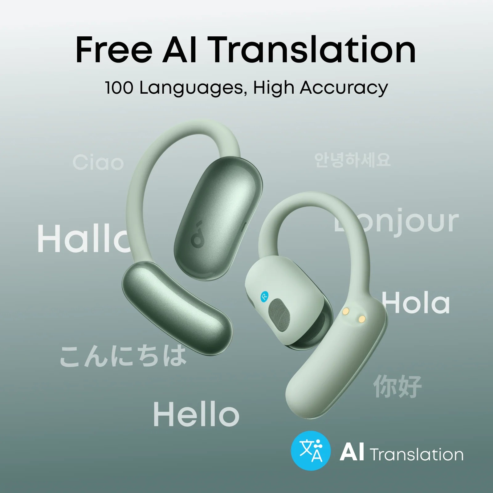 Tai Nghe Không Dây OWS SOUNDCORE AeroFit 2 (Bluetooth v5.4, 8.5H, IP55, BassUp™, Free Al Translation, Hi-Res Audio) - Ảnh 2